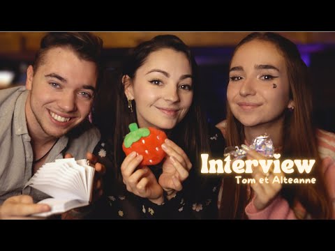 ♡ ASMR  - INTERVIEW DE COUPLE ET TRIGGERS (@alteanne @TomAsmrfr)♡