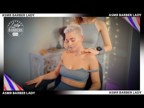 💈 ASMR Neck and Shoulders Massage by Barber Lady Angelica