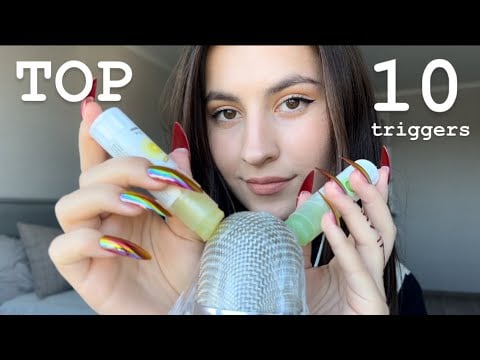 Asmr my TOP 10 triggers in 10 minutes 😍😴Asmr for sleep 💤 #asmr #asmrtriggers