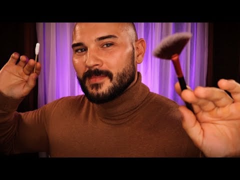 ASMR Brushing Your Face Until You Sleep (Gentle Personal Attention)