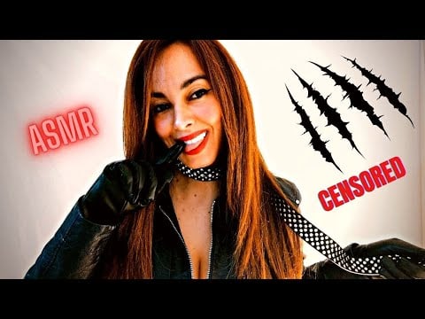 ASMR | AGGRESSIVE SCRATCHING | SPIT PAITING | LEATHER  JACKET SOUNDS WITH GLOVES | DOMINANT GIRL
