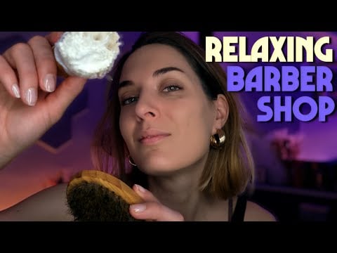 ASMR Relaxing Barbershop Shave ✂️ Hot Towel, Beard Brushing & Personal Care Roleplay