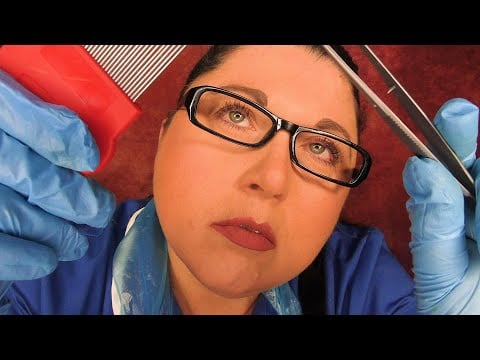 ASMR Lice Check, Treatment and Removal (POV, Tweezers, Chopsticks, Gloves, Plastic Apron) Medical RP