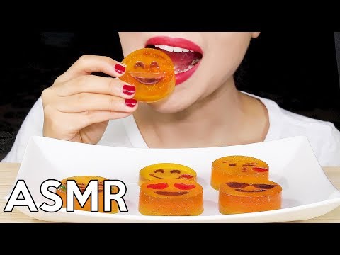 ASMR EMOJI GUMMIES 이모티콘 젤리 리얼사운드 먹방 Eating Sounds