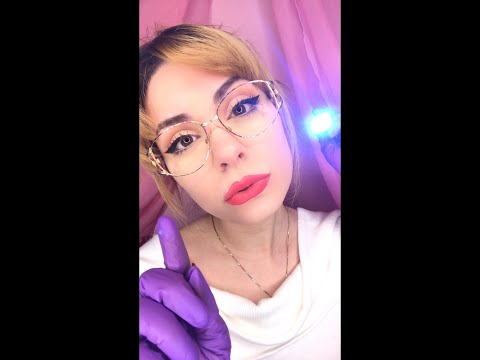 FASTEST ASMR Cranial Nerve Exam #shorts Medical Roleplay, Soft Spoken, Light Exam w/ Hearing Test