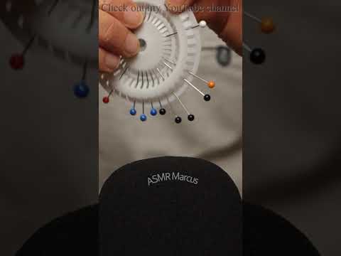 ASMR Pushing Pins Back Into Plastic Casing #short