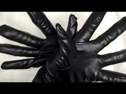 LEATHERETTE GLOVES👣 Ripping & stretching nylon stockings [[ASMR]]