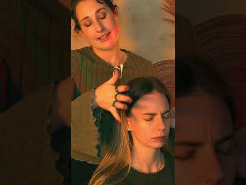asmr scalp massage on a real person