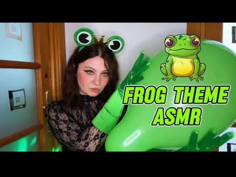 ASMR Themed BALLOON Play | Blowing And Popping Balloons With Earrings 💚