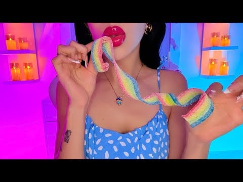 ASMR C0MIEND0 TIRAS DE AIRCOIRIS🏳️‍🌈✨