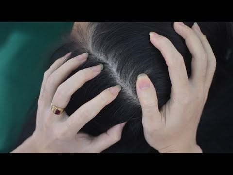 ASMR Tingly Head Scratching, Hair Parting, Hair Massage Sounds For Relieve Stress, Anxiety