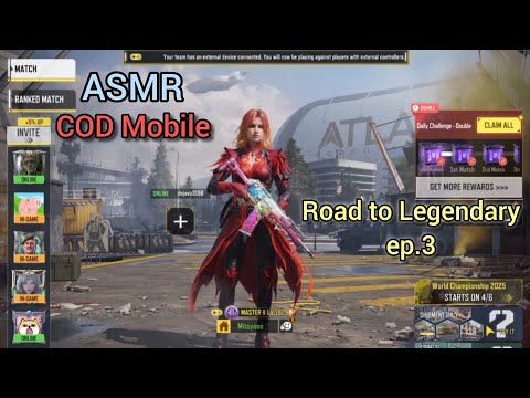 ASMR COD Mobile Road to Legendary ep.3 Master | controller + whispering
