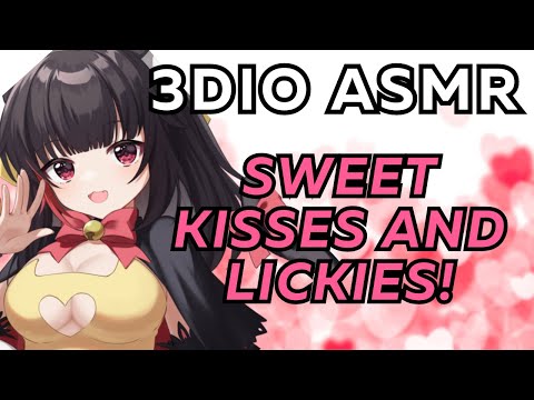 【3DIO ASMR】🌸 soothing kitten girlfriend triggers ♡ sweet kisses and lickies