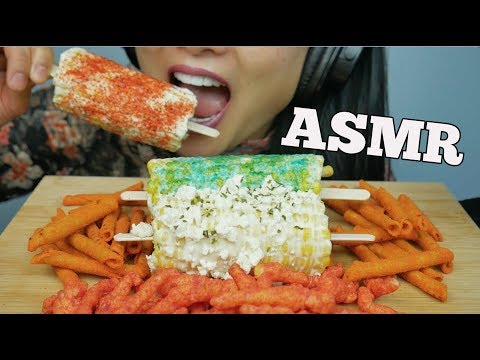 ASMR ELOTES + HOT CHEETOS + TAKIS  (EXTREME EATING SOUNDS) NO TALKING | SAS-ASMR