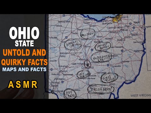 ASMR OHIO - The Untold and Quirky FACTS | Map outline with facts | ASMR maps and Facts