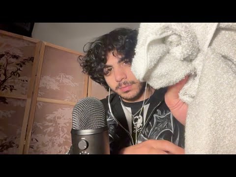 ASMR Towel Sounds - Fabric Rubbing, Folding & Scratching for Sleep (minimal talking)