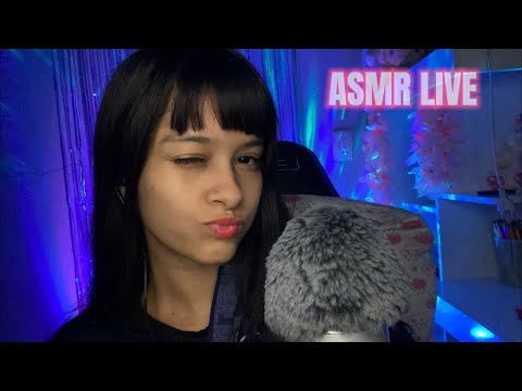ASMR LIVE| Durma comigo essa noite! - Muito susurros e triggers satisfatórios 🌙
