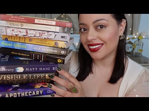 ASMR| My Current Reading List📚 - Book Tapping, Rubbing, Tracing and Page Flipping [Tingly Book HAUL]