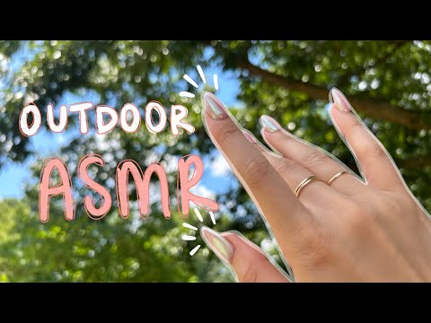 outdoor asmr: camera taps, concrete scratching