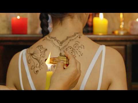 Masaje ASMR y arte de henna de Nelly con sonidos suaves y relajantes para ayudarte a dormir