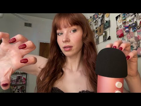 ASMR ♡ FAST INTENSE MIC TRIGGERS (Bare, Foam, Fluffy Covers) Scratching, Gripping, Brushing +