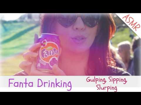 ASMR Drinking Cold Fanta Gulping, Sipping, Slurping l Mouth Sounds