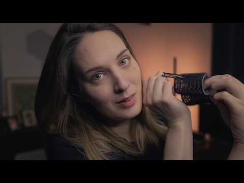 ASMR Haircut & Styling for Tomorrow ✂️ Soft Spoken (Perm Rods, Brushing, Clips)