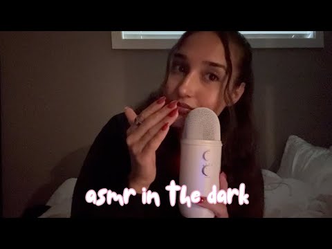 asmr in the dark (close-up & clicky whispers)