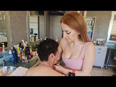 💈RELAXING FOAMY FACE & BACK MASSAGE by SILA | HEAD MASSAGE & BACK SCRATCHING ASMR for SLEEP