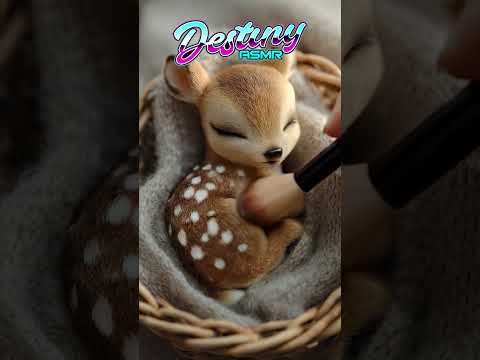 Miniature Deer ASMR Brushing #aiasmr #shorts #viralasmr