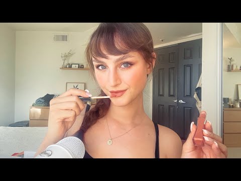 ASMR ~ Get Ready w/ Me #2 (gum chewing, mouth sounds, makeup application, tongue clicking, tapping)