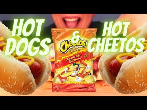 ASMR HOT DOGS + HOT CHEETOS MUKBANG 먹방 (REAL EATING SOUNDS) NO TALKING | Mandy Foods ASMR