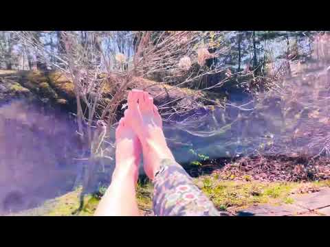 ASMR happy bare feet in the sun