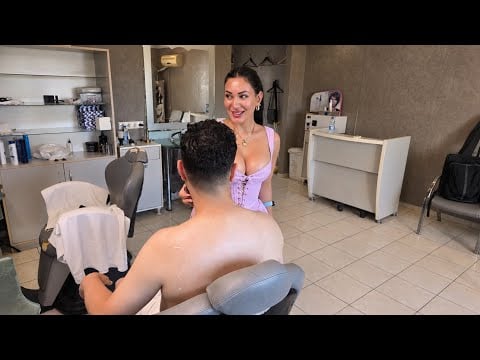 💈 LADY BARBER NOA’S ULTIMATE ASMR RELAXATION | FOAMY HEAD, FACE & BACK MASSAGE + BACK SCRATCHING