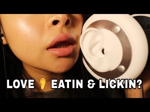 ASMR | Gentle eating & li-ckin on ears