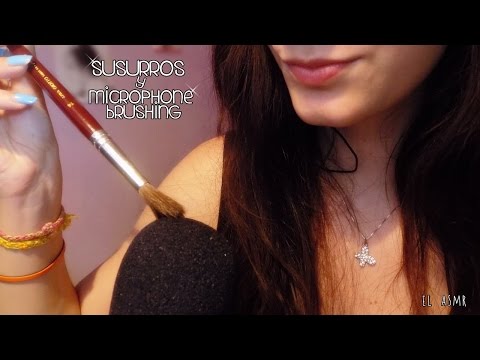 ♡ ASMR español ♡ Susurros suaves y Microphone brushing