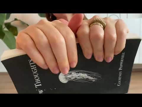 ASMR ✨ - massaging things with and without leather gloves | gripping sounds on books and cards