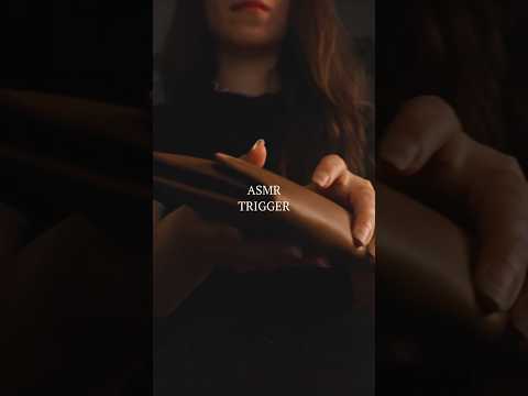 sounds of faux leather and plastic packaging asmr