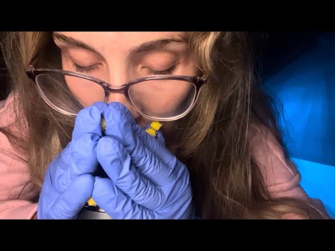 Mic brushing with gloves ASMR 