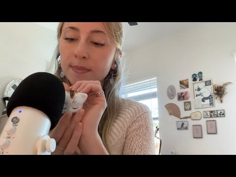 ASMR trinket collection 🧸 whispering and clicky mouth sounds