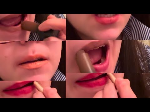 Lipgloss & Lipstick Application ASMR