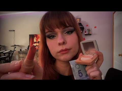 ASMR Dumb Girl Does Your Makeup For One Dollar (Using Wooden Toys)