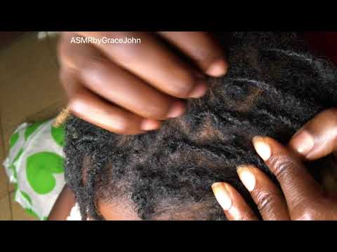 Asmr Scalp Scratch between braids