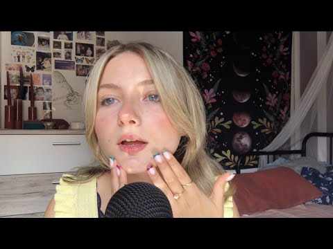 ASMR| tracing my face| close up whispering