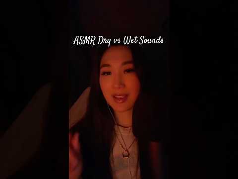 ASMR Dry vs Wet Sounds 😴#asmr #asmrsounds