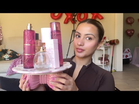 ASMR Perfume collection tapping ,scratching ,whispers 🍦💕🌸🧁