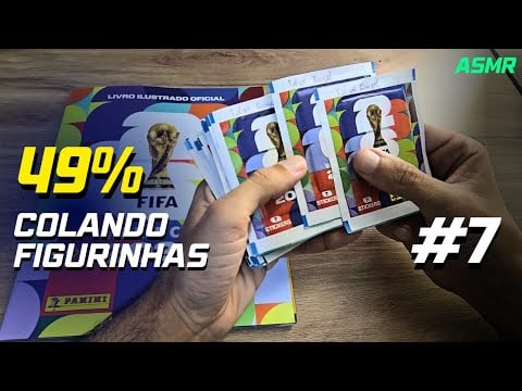 ASMR COLANDO FIGURINHAS DOADAS POR INSCRITOS - ÁLBUM DA COPA 2026