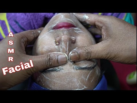 Girls Facial For Glowing Face | ASMR Face Cleaning | ASMR Face Scrubbing | ASMR Face Massage