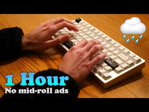 ASMR | This Keyboard Sounds Like Rain 🌧️ 1 Hour of Typing (no mid-roll ads)