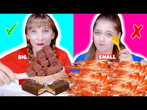 ASMR Big Spoon VS Small Spoon Mukbang Food Challenge